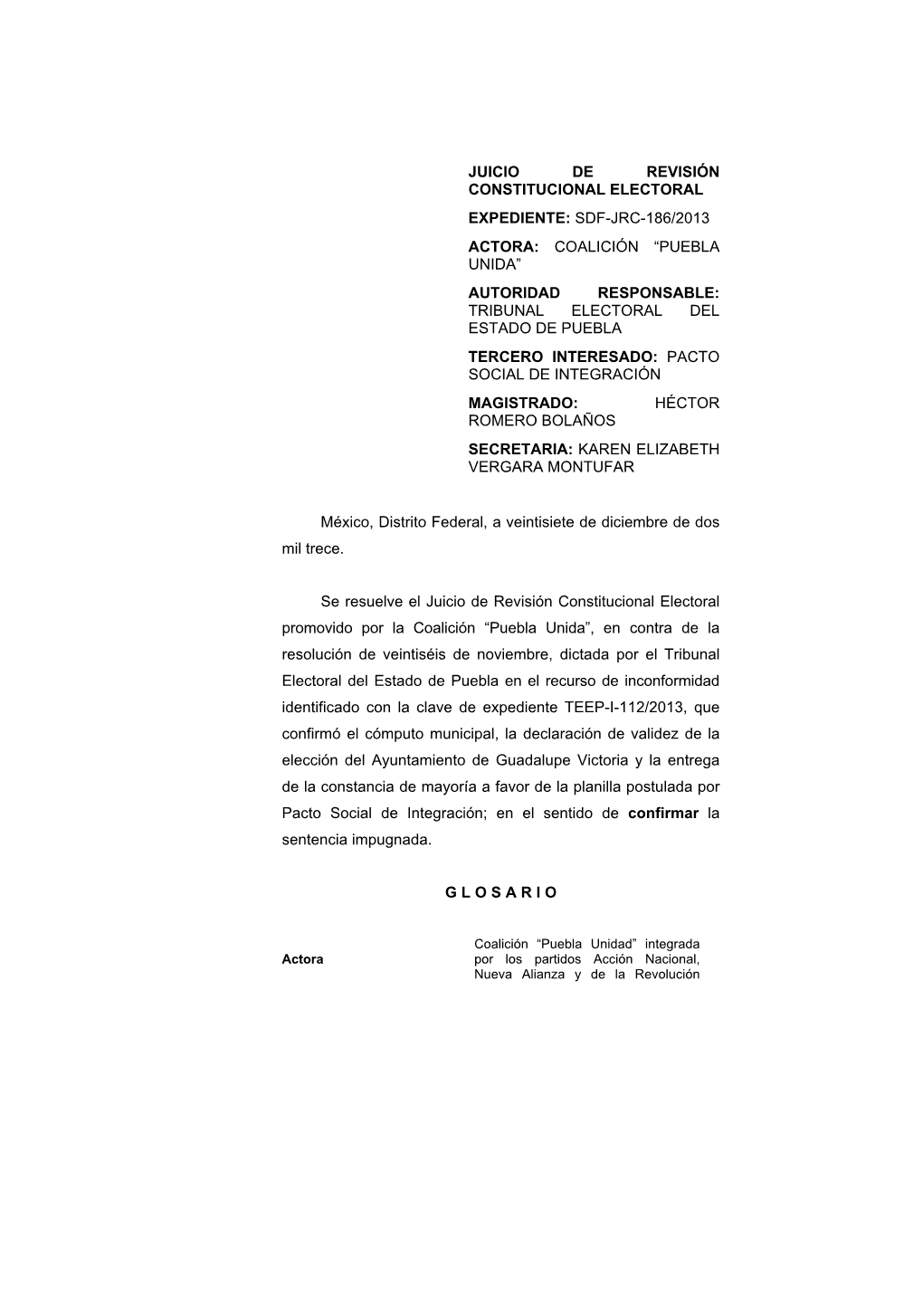 Juicio De Revisión Constitucional Electoral