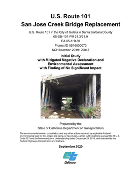 US Route 101 San Jose Creek Bridge Replacement