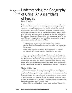 Understanding the Geography of China: an Assemblage of Pieces