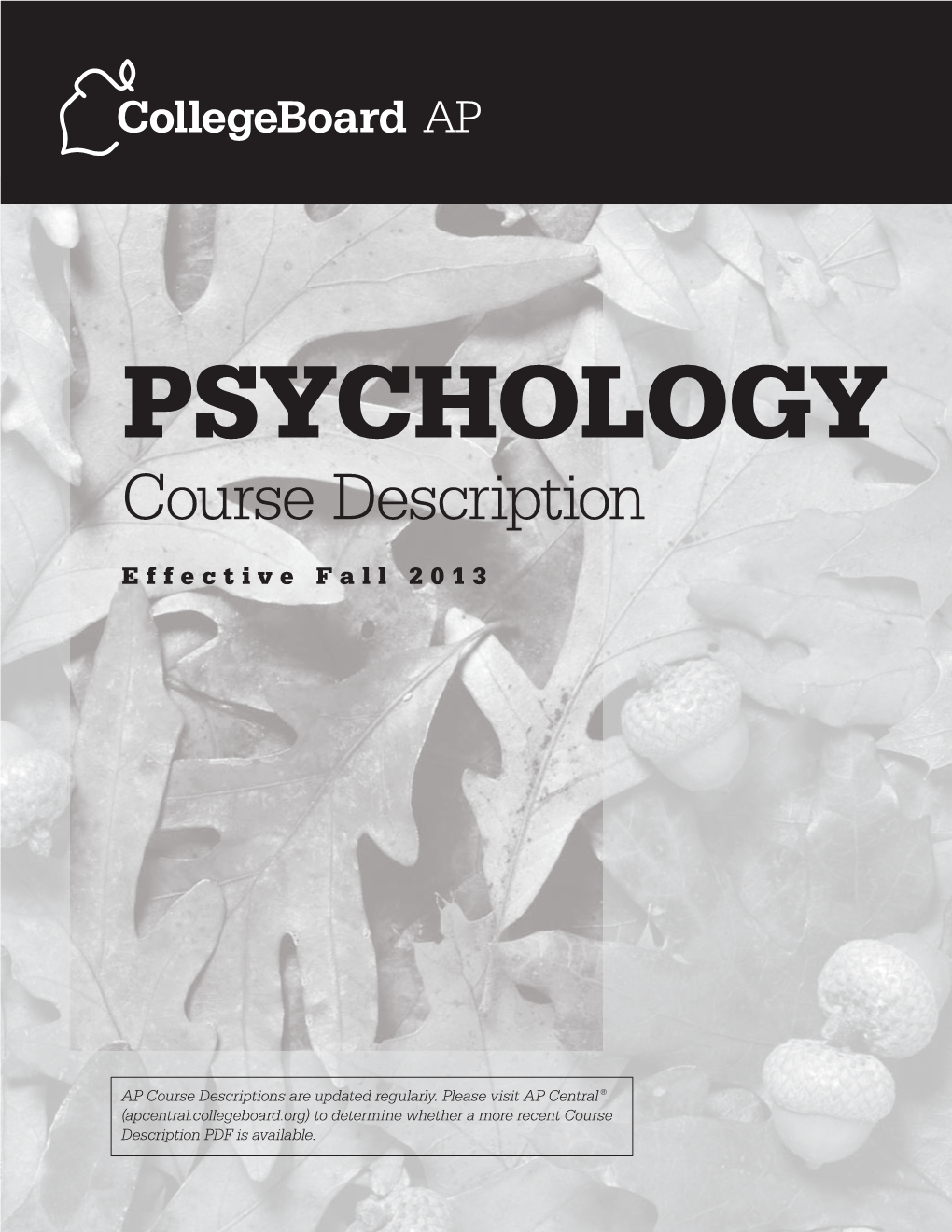 AP Psychology Course Description