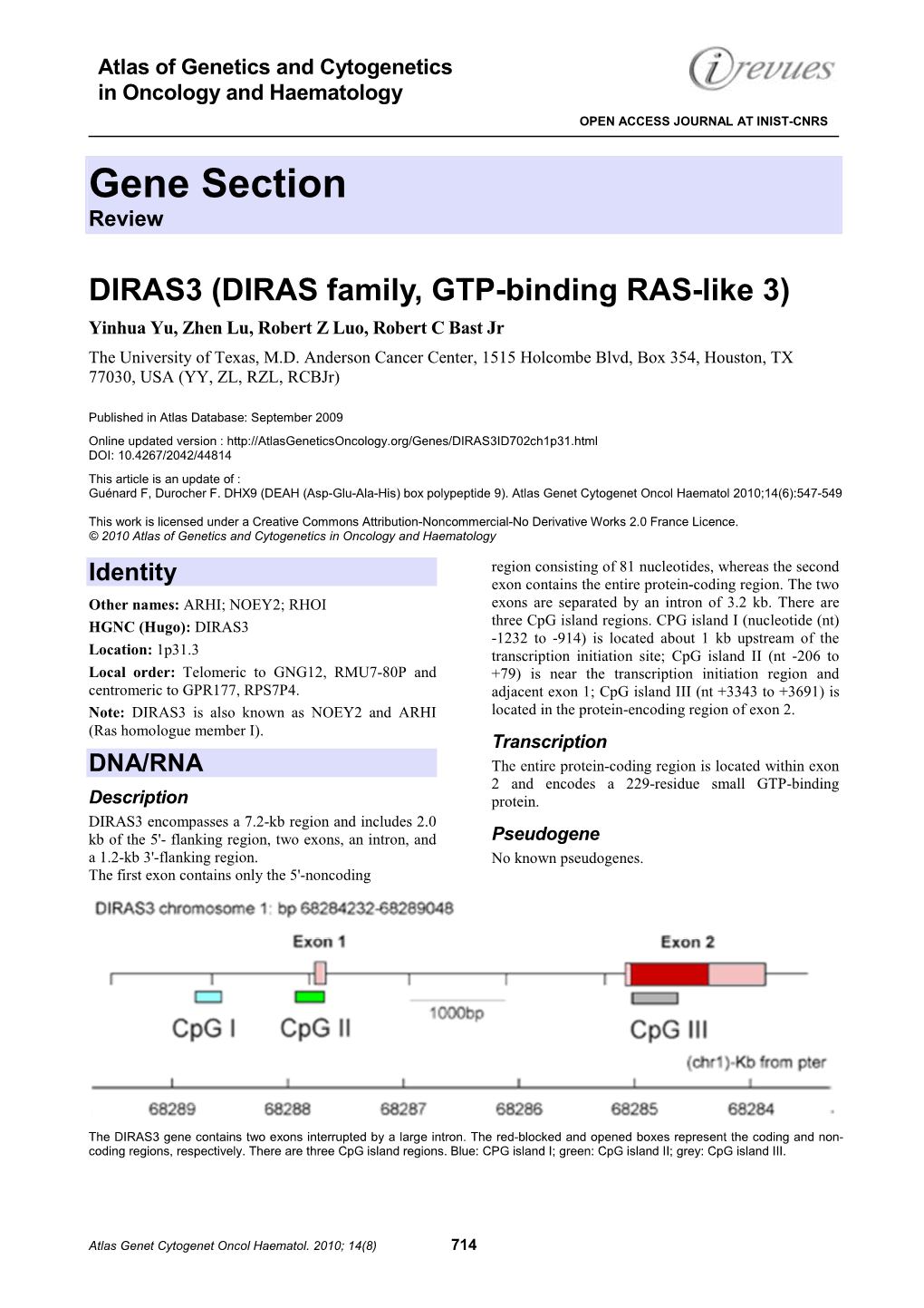 Gene Section Review