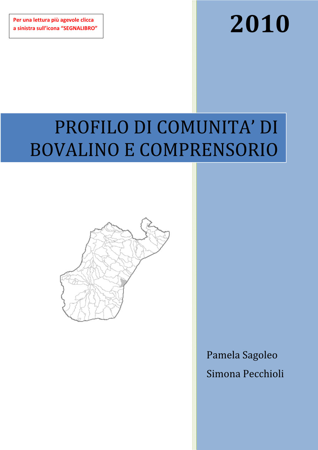 Profilo Di Comunita' Di Bovalino E Comprensorio