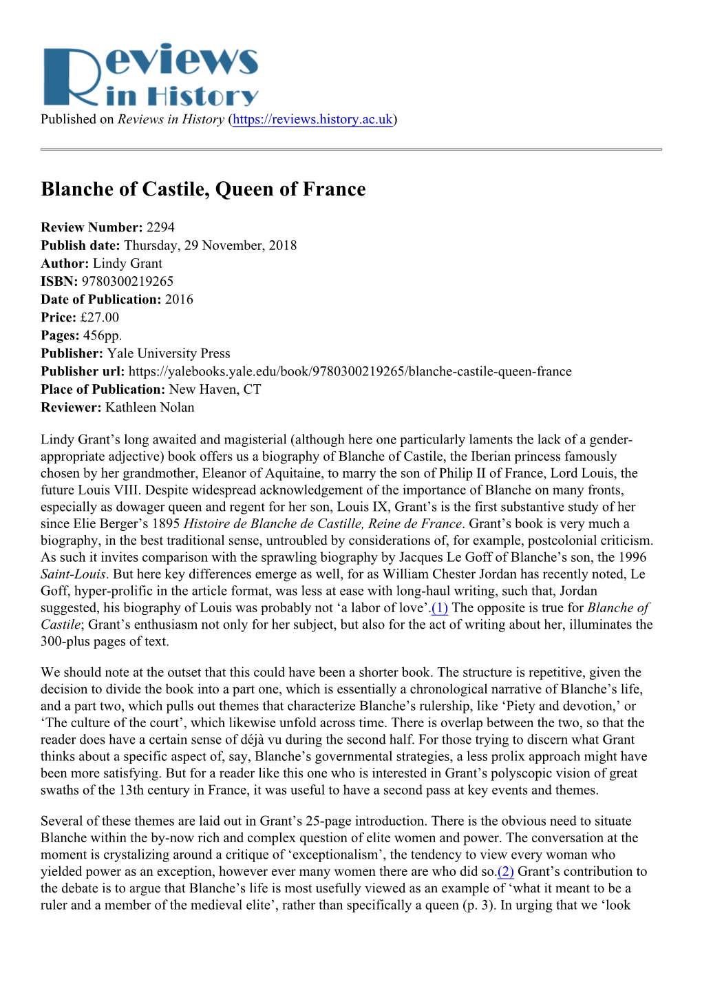 Blanche of Castile, Queen of France