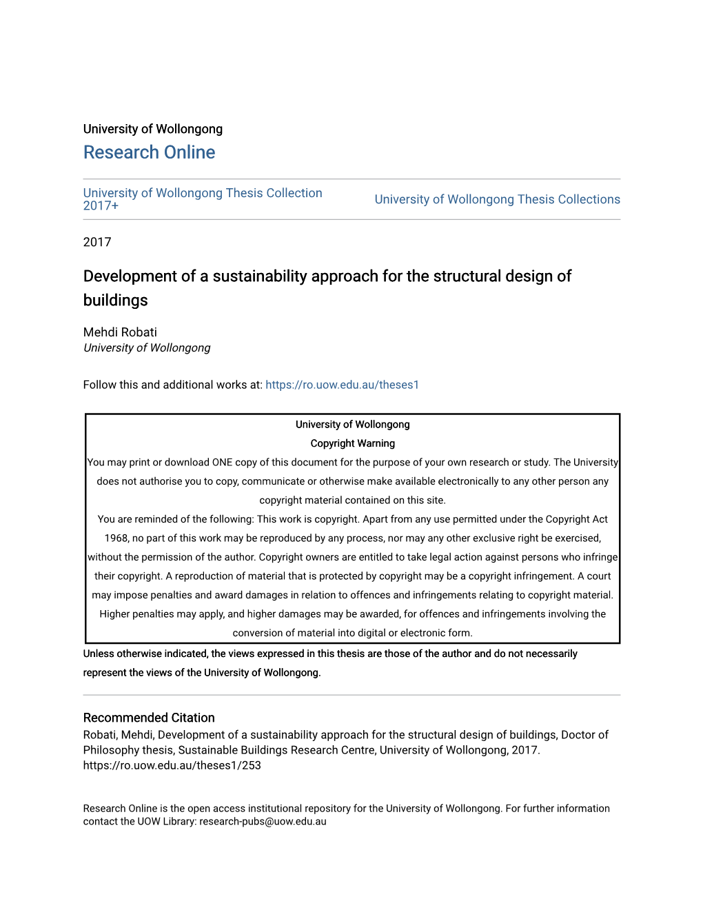 Development of a Sustainability Approach for the Structural Design of Buildings