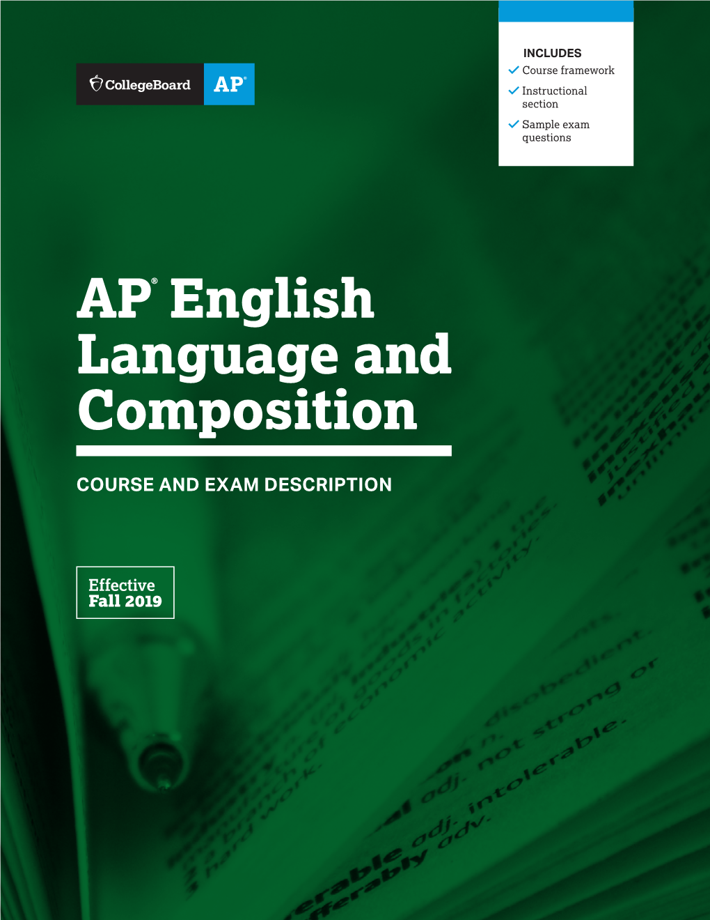AP English Language and Composition Course 7 College Course Equivalent 7 Prerequisites