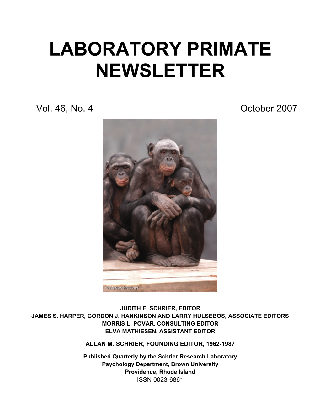 Laboratory Primate Newsletter