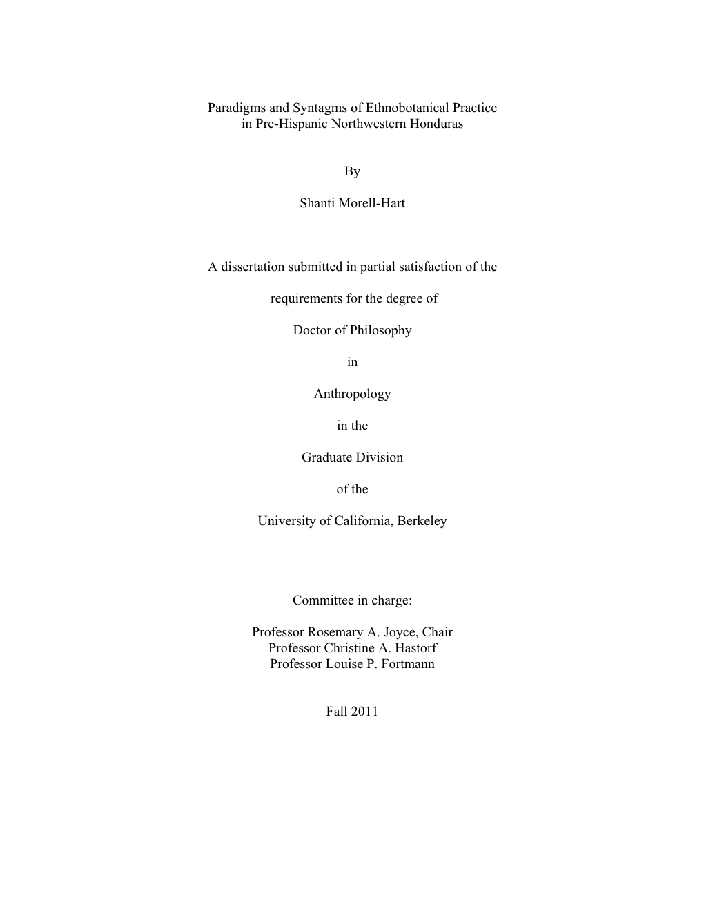 Paradigms and Syntagms of Ethnobotanical Practice in Pre-Hispanic Northwestern Honduras