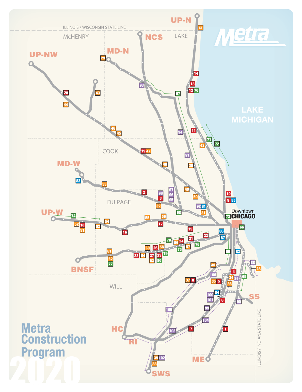 Metra Construction Program 2020 up North STATIONS Bridges 41 116Th Street/Tobin Road, Pleasant Prairie, Wis