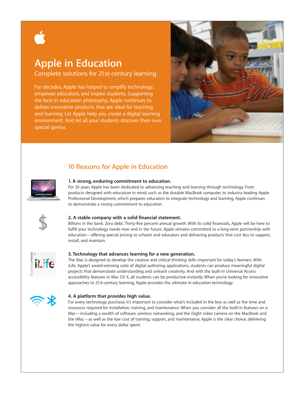 Apple in Education Complete Solutions for 21St-Century Learning