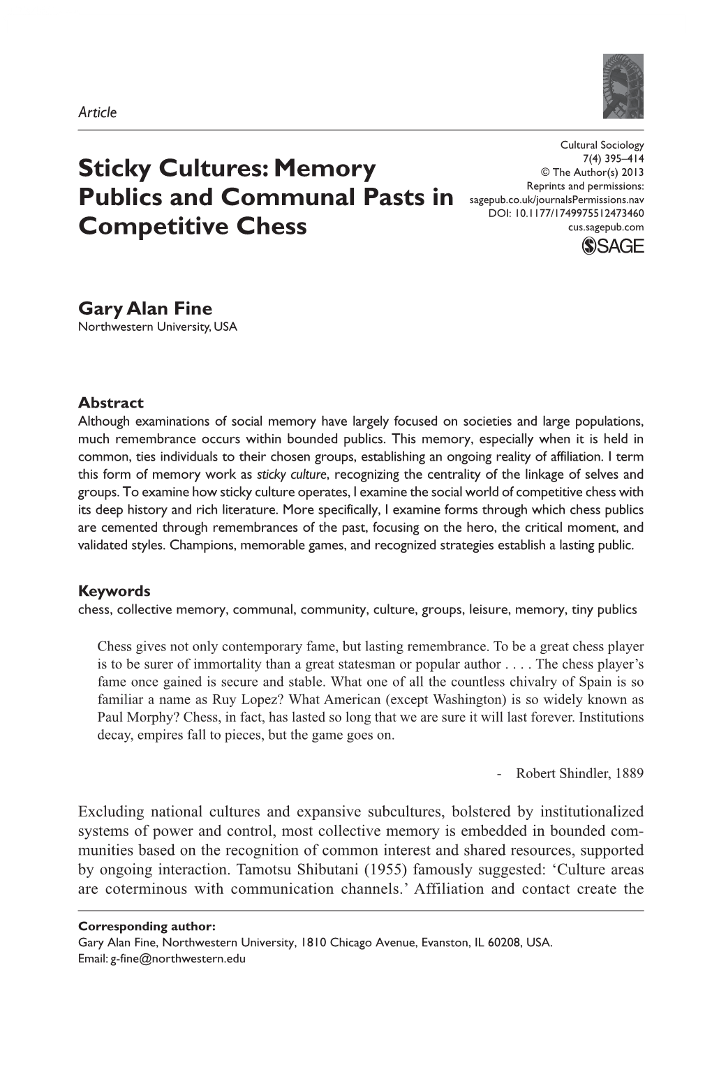 Sticky Cultures: Memory Publics and Communal Pasts in Competitive