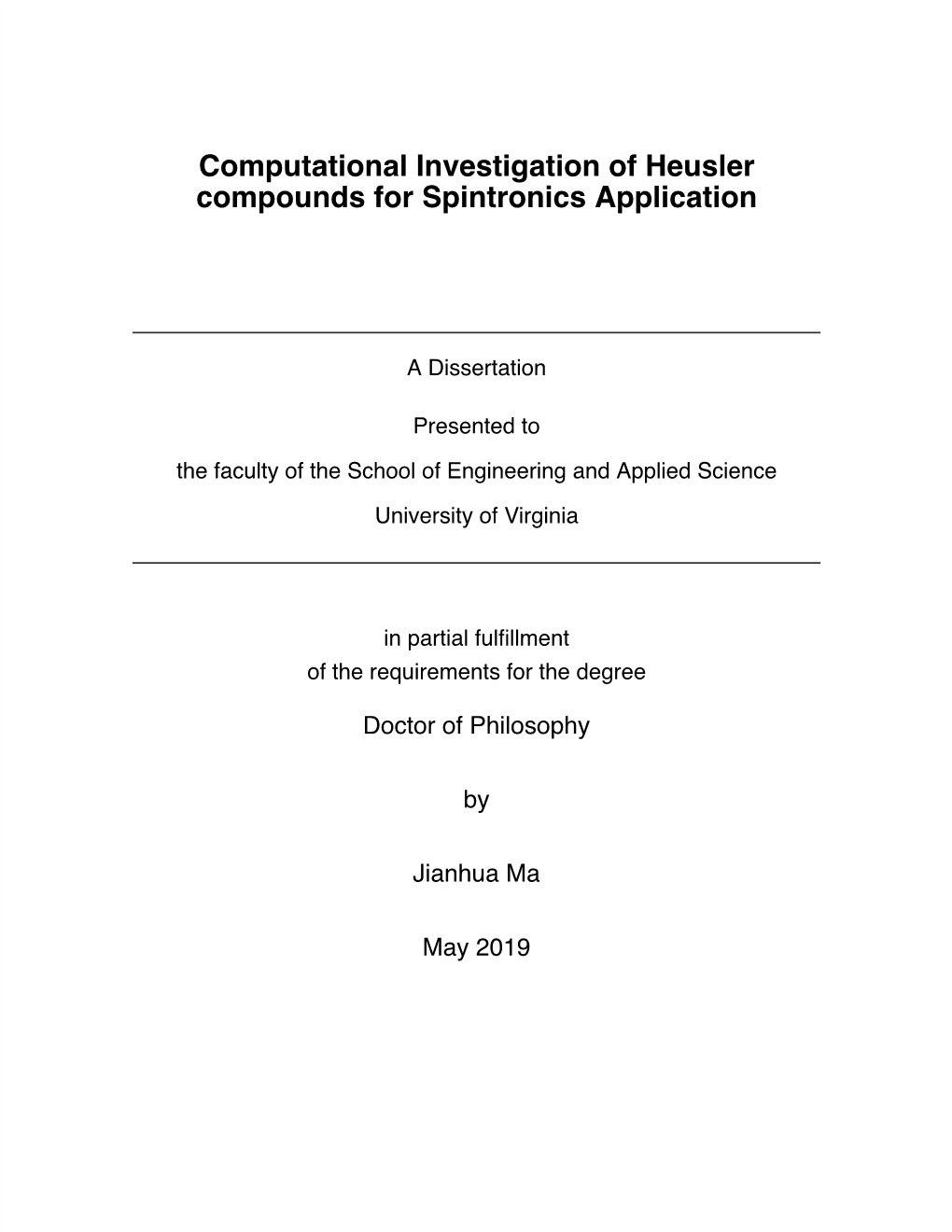 Computational Investigation of Heusler Compounds for Spintronics Application
