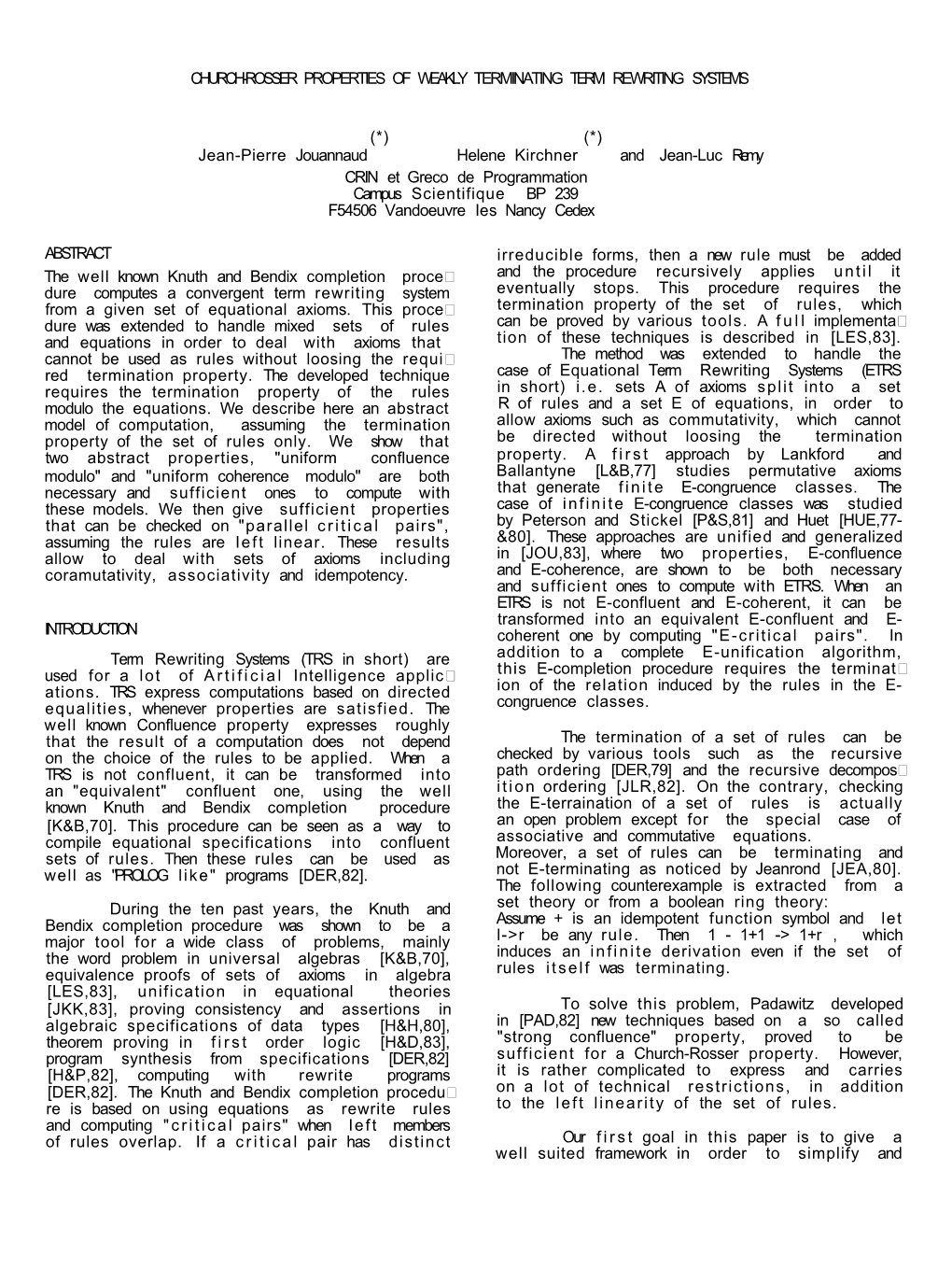 Church-Rosser Properties of Weakly Terminating Term Rewriting Systems