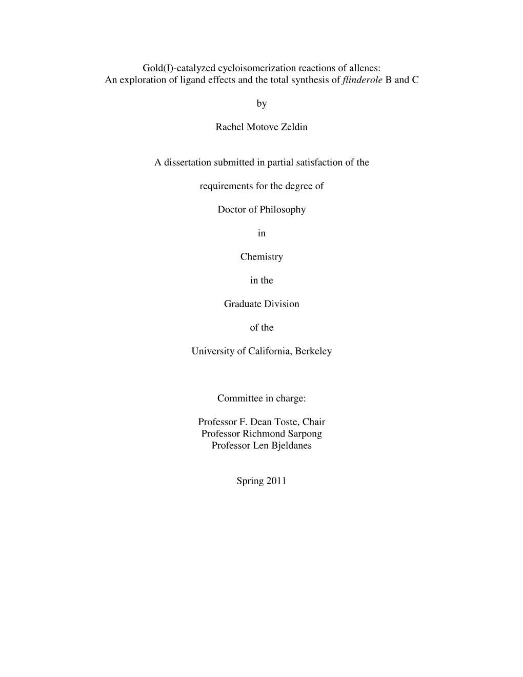 Catalyzed Cycloisomerization Reactions of Allenes: an Exploration of ...