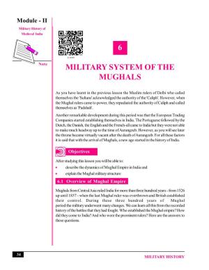 Chapter-6. MILITARY SYSTEM of the MUGHALS