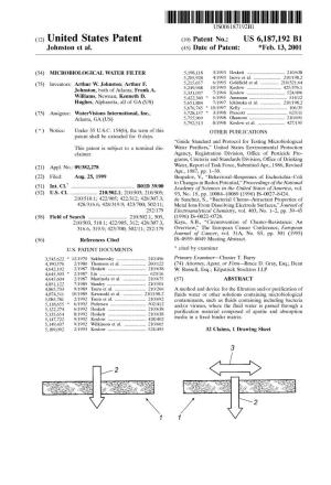 (12) United States Patent (10) Patent No.: US 6,187,192 B1 Johnston Et Al