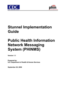 PHINMS Stunnel Implementation Guide Pdf Icon[2 MB, 56 Pages]