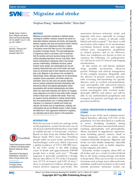 Migraine and Stroke