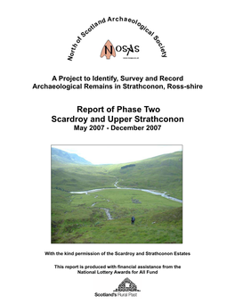 Report of Phase Two Scardroy and Upper Strathconon May 2007 - December 2007