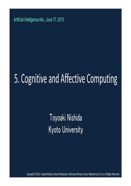 5. Cognitive and Affective Computing