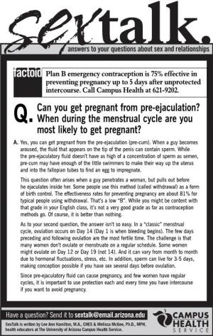 Q.Can You Get Pregnant from Pre-Ejaculation? When During The