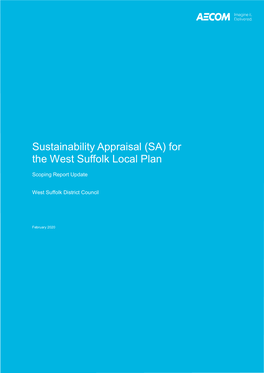 Report Sustainability Appraisal (SA) for the West Suffolk Local Plan 2019-08-15