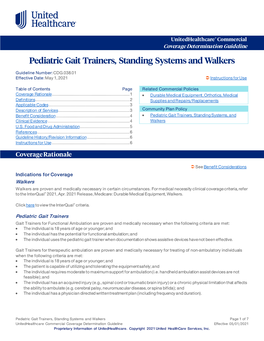 Pediatric Gait Trainers, Standing Systems and Walkers
