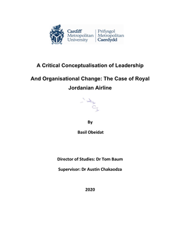 A Critical Conceptualisation of Leadership and Organisational