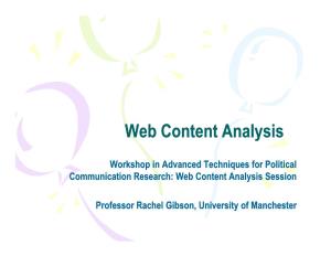 Web Content Analysis