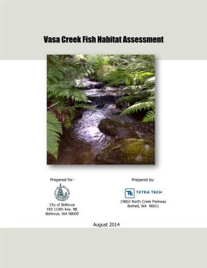 Vasa Creek Fish Habitat Assessment