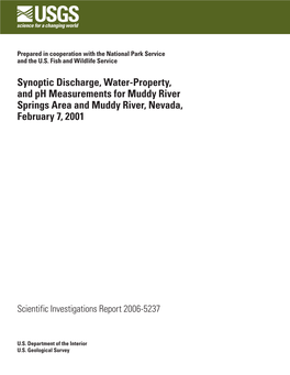 Synoptic Discharge, Water-Property, and Ph Measurements for Muddy River Springs Area and Muddy River, Nevada, February 7, 2001