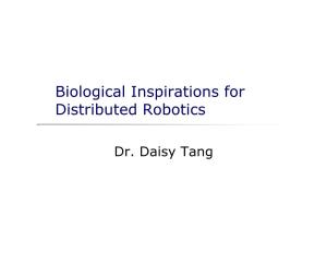 Biological Inspirations for Distributed Robotics