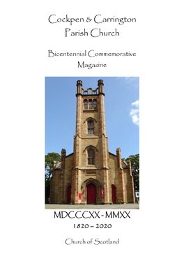 Bicentennial Commemorative Magazine 2020 Cockpen and Carrington