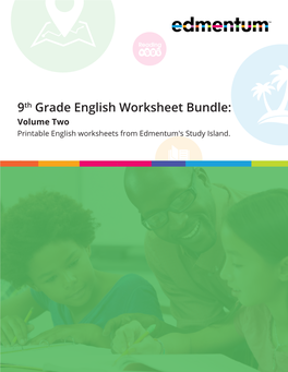 9Th Grade English Worksheet Bundle: Volume Two Printable English Worksheets from Edmentum's Study Island