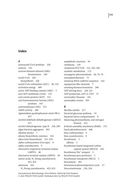 Acetoacetyl-Coa Synthase 220 Acetone 222 Acetone-Butanol-Ethanol