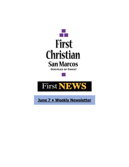 June 7 • Weekly Newsletter