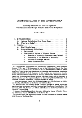 Ocean Boundaries in the South Pacific*