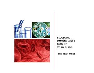 3Rd Year BLOOD and IMMUNOLOGY II Study Guide