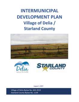 INTERMUNICIPAL DEVELOPMENT PLAN Village of Delia / Starland County