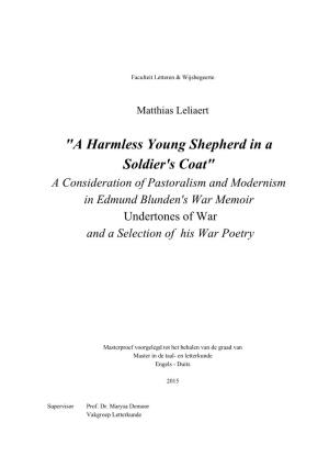 "A Harmless Young Shepherd in a Soldier's Coat" a Consideration Of