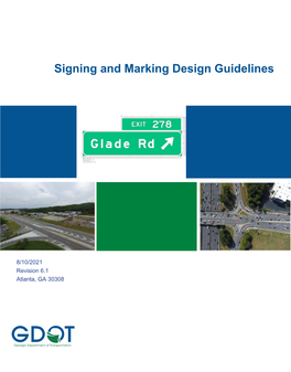 GDOT Signing and Marking Design Guidelines