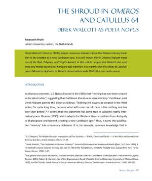 The Shroud in Omeros and Catullus 64 : Derek Walcott As Poeta Novus
