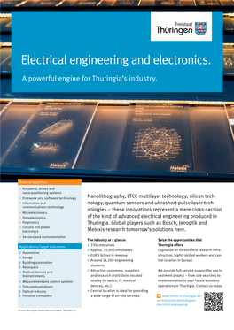 Factsheet Electrical Engineering and Electronics