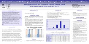 Oritavancin Susceptibility Testing in Vancomycin-Resistant Daptomycin Non-Susceptible Enterococcus Faecium