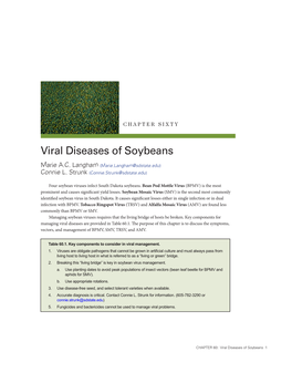 Viral Diseases of Soybeans