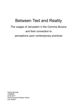 Between Text and Reality