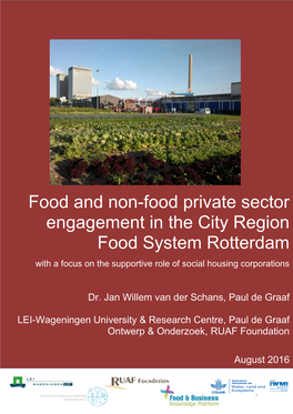 Food and Non-Food Private Sector Engagement in the City Region Food System Rotterdam with a Focus on the Supportive Role of Social Housing Corporations