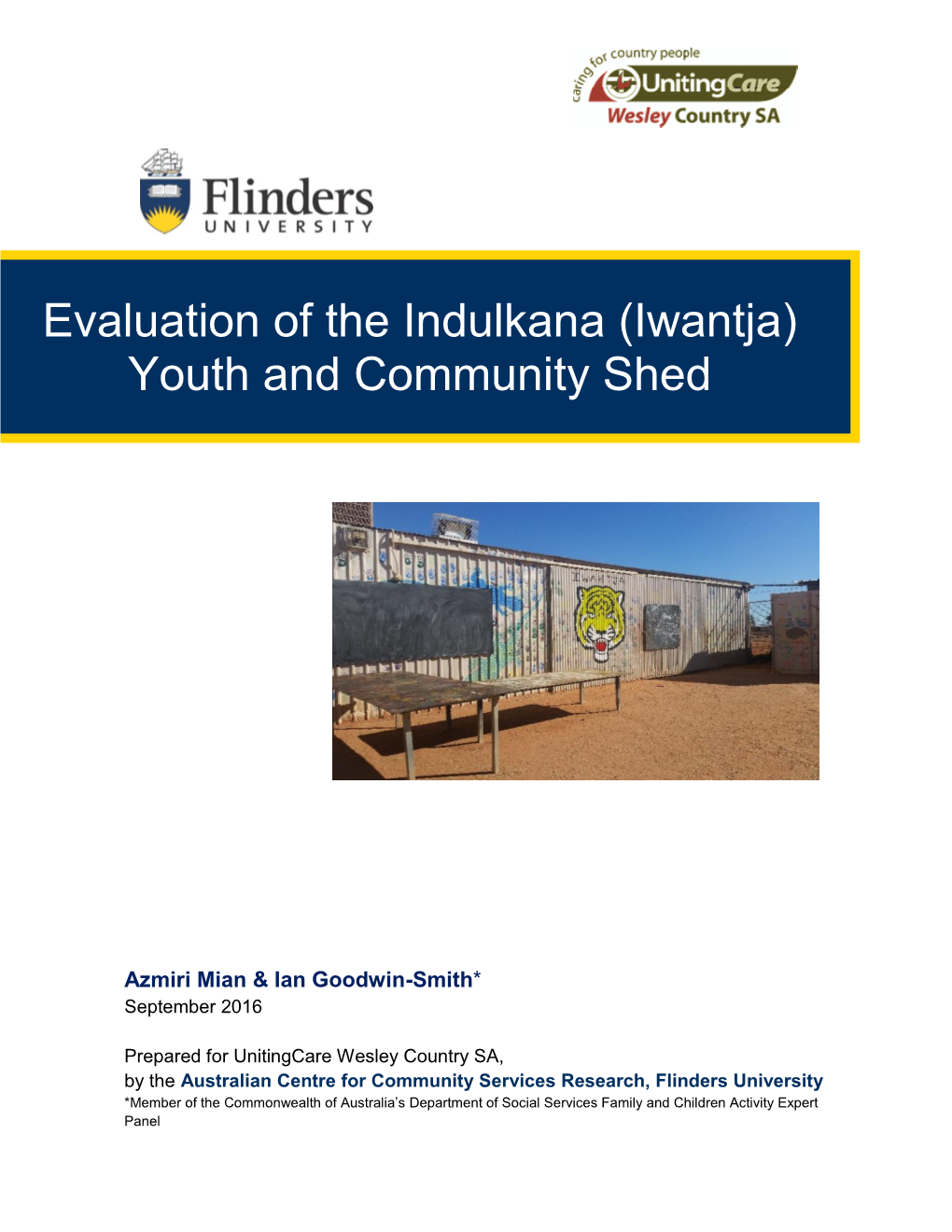 Evaluation of the Indulkana (Iwantja) Youth and Community Shed