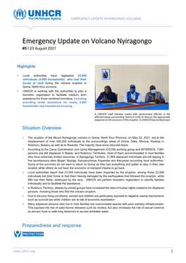 Emergency Update on Volcano Nyiragongo # 5 I 23 August 2021