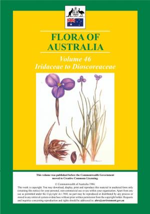 Flora of Australia, Volume 46, Iridaceae to Dioscoreaceae