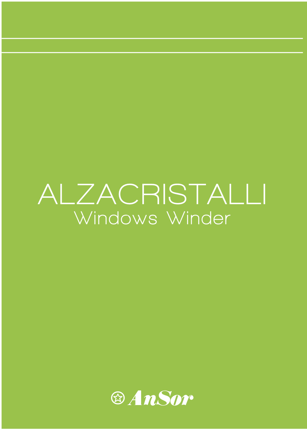 ALZACRISTALLI Windows Winder ALZACRISTALLI INDICE 19 WINDOWS WINDER INDEX